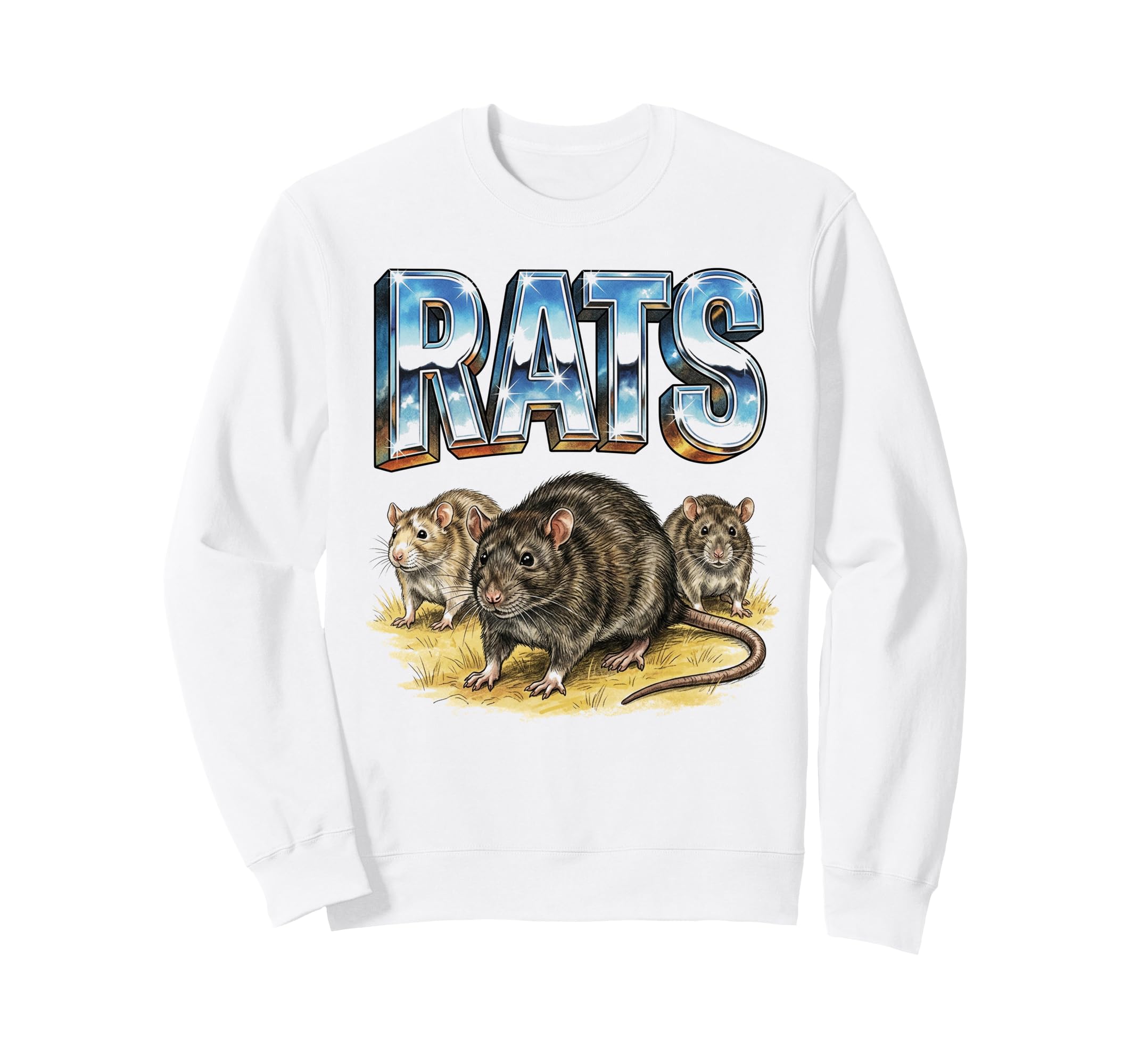 Rats 70S 90S Rats Rodents Animal Lover Sweatshirt - Trendy Graphic Unisex - T-Shirt, Sweatshirt, Hoodie