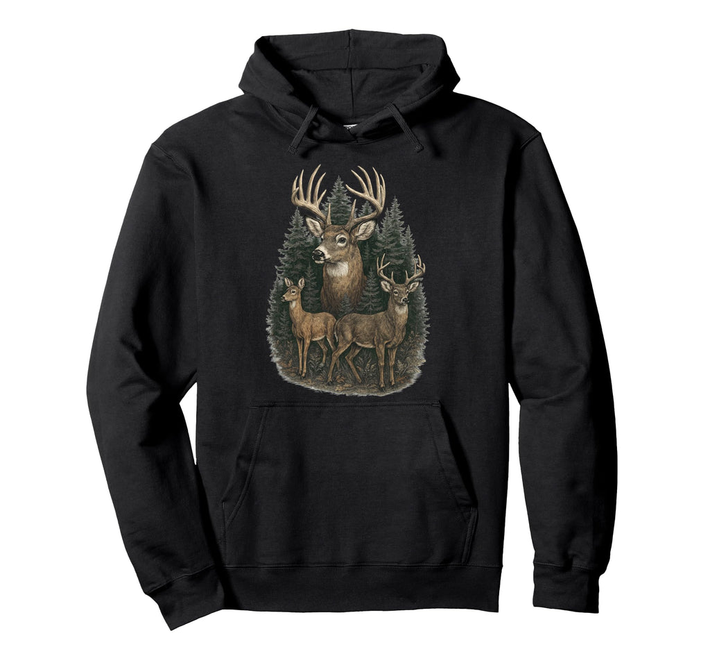 Grunge Deer 90S Hoodie - Minimalist Print for Adults - T-Shirt, Sweatshirt, Hoodie