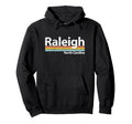 Raleigh North Carolina Worn Stripes Hoodie - Fun Novelty Design for Adults - T-Shirt, Sweatshirt, Hoodie