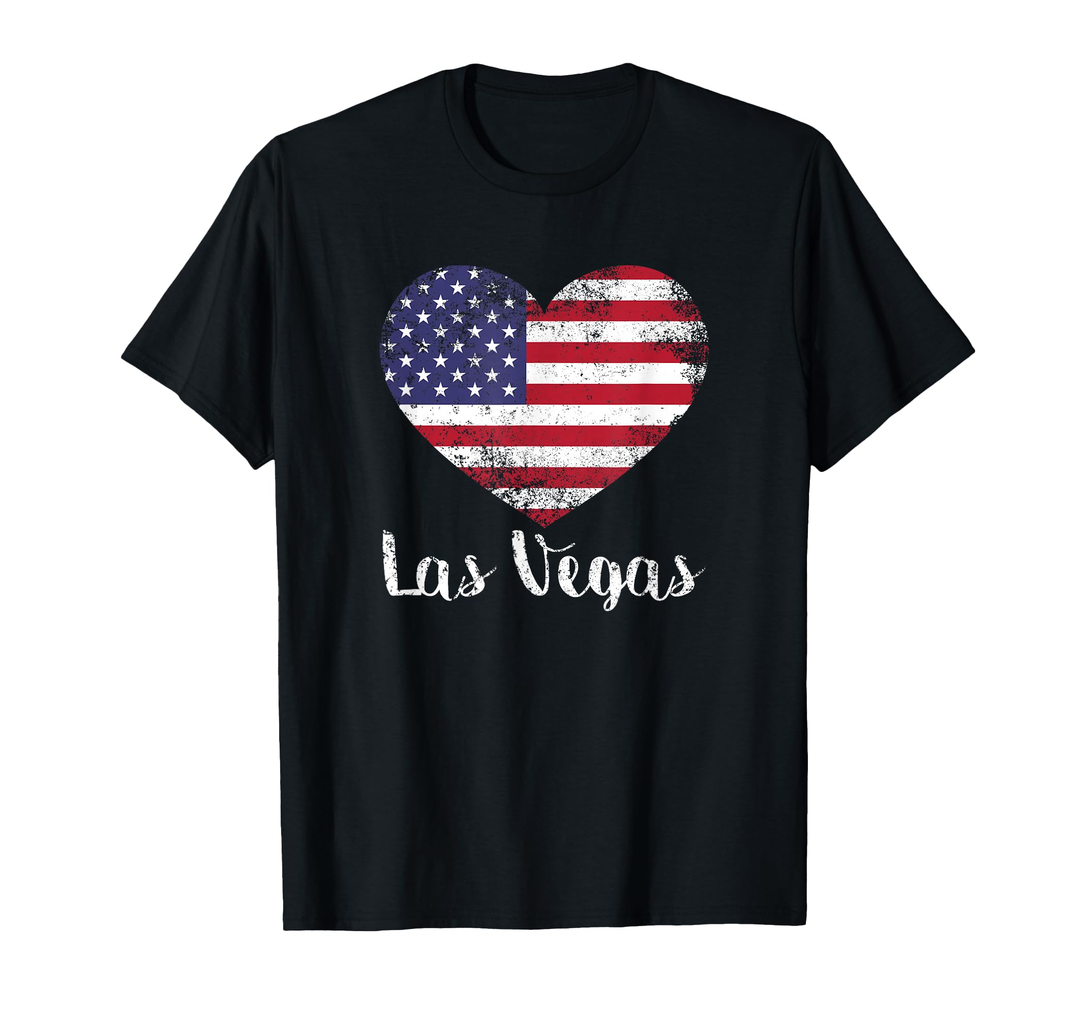 Las Vegas Distressed American Flag T-Shirt - Custom Art Print for Adults - T-Shirt, Sweatshirt, Hoodie