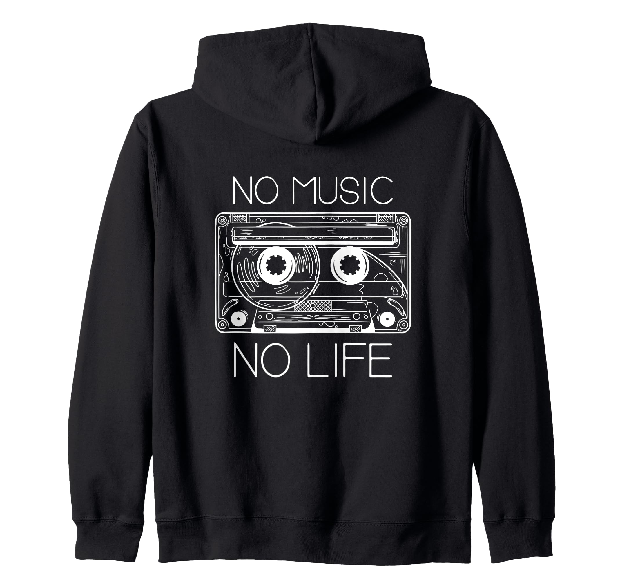 Cassette Tape No Music No Life Sweatshirt - Custom Art Print for Adults - T-Shirt, Sweatshirt, Hoodie