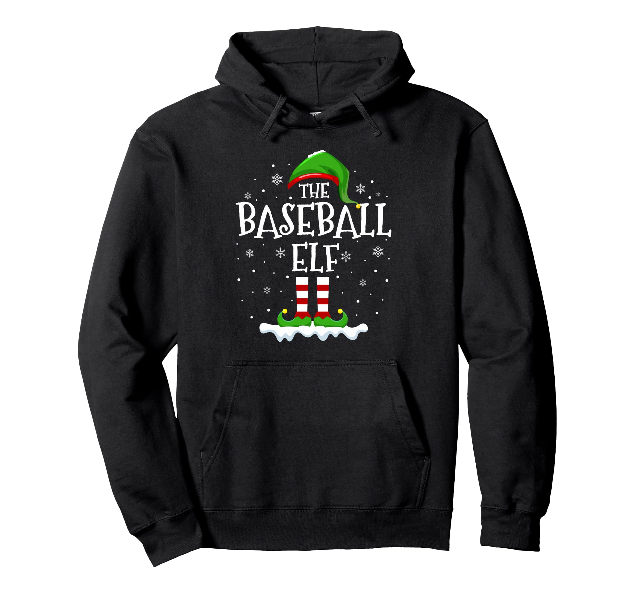 Baseball Elf Squad Family Matching Group Elf Hoodie - Unique Graphic Unisex - T-Shirt, Sweatshirt, Hoodie