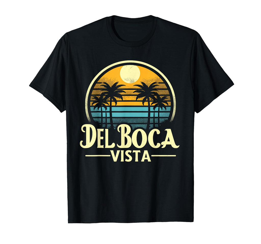Del Boca Vista Sunset Florida T-Shirt - Novelty Apparel for Adults - T-Shirt, Sweatshirt, Hoodie