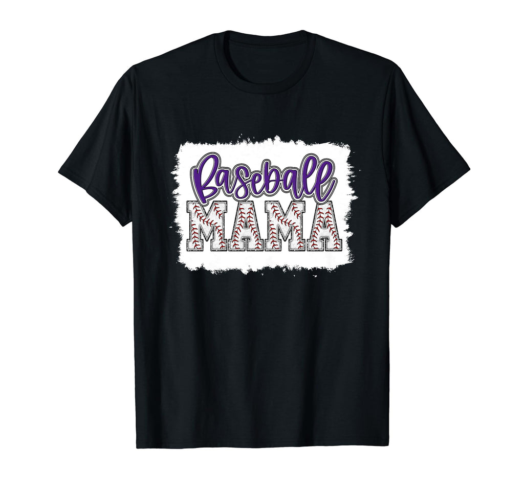 Baseball Mom Purple Baseball Mama T-Shirt - Streetwear Style Unisex - T-Shirt, Sweatshirt, Hoodie