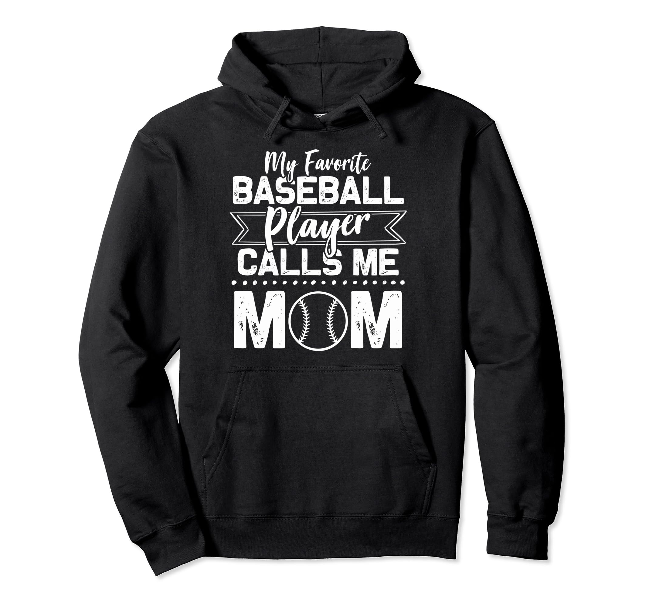 My Favorite Baseball Player Calls Me Mom Hoodie - Minimalist Print Unisex - T-Shirt, Sweatshirt, Hoodie