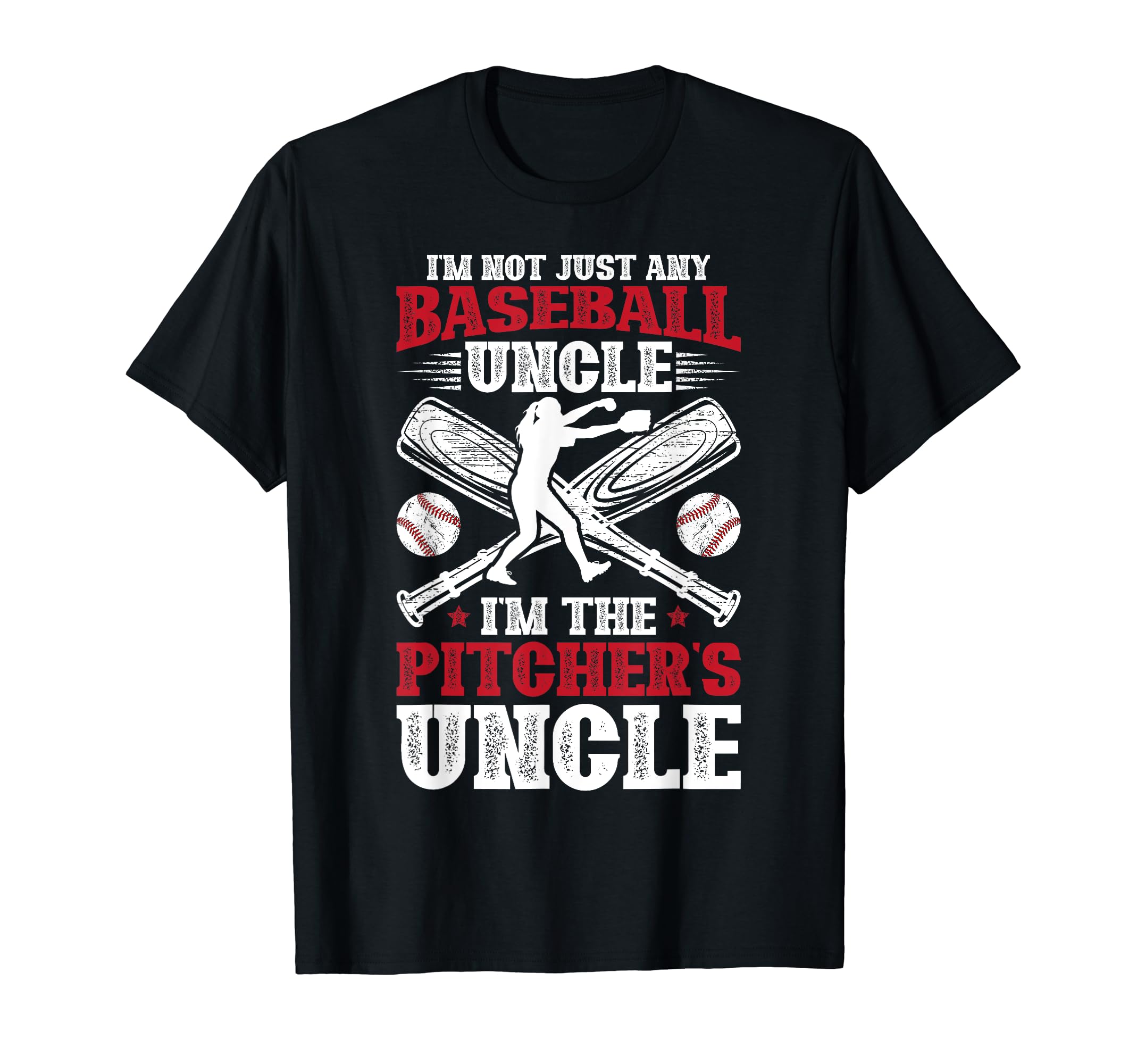 Im Baseball Pitcher Uncle Baseball T-Shirt - Custom Art Print Men Women - T-Shirt, Sweatshirt, Hoodie