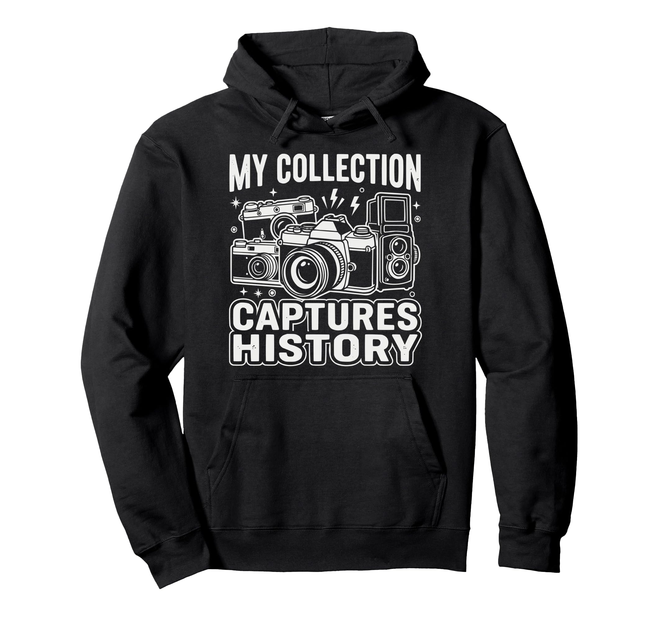 Camera Collector Photography Hoodie - Novelty Apparel for Adults - T-Shirt, Sweatshirt, Hoodie