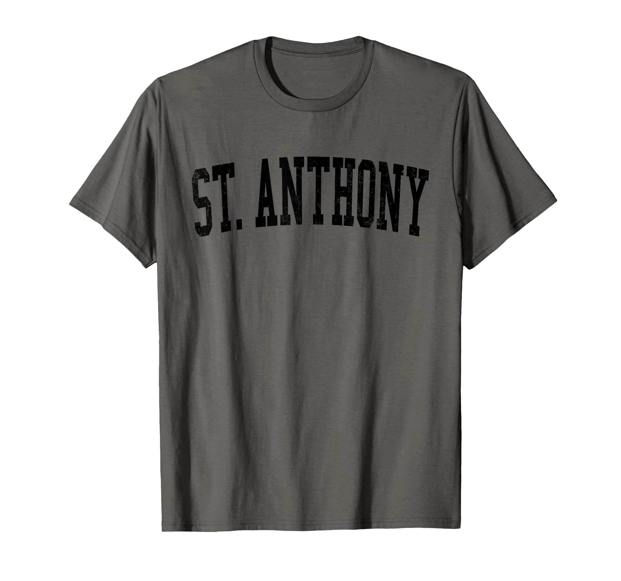 St Anthony Mn Distressed Black Varsity T-Shirt - Graphic Print Unisex - T-Shirt, Sweatshirt, Hoodie