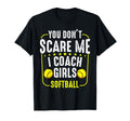You Dont Scare Me I Coach Softball Funny T-Shirt - Minimalist Print Unisex - T-Shirt, Sweatshirt, Hoodie