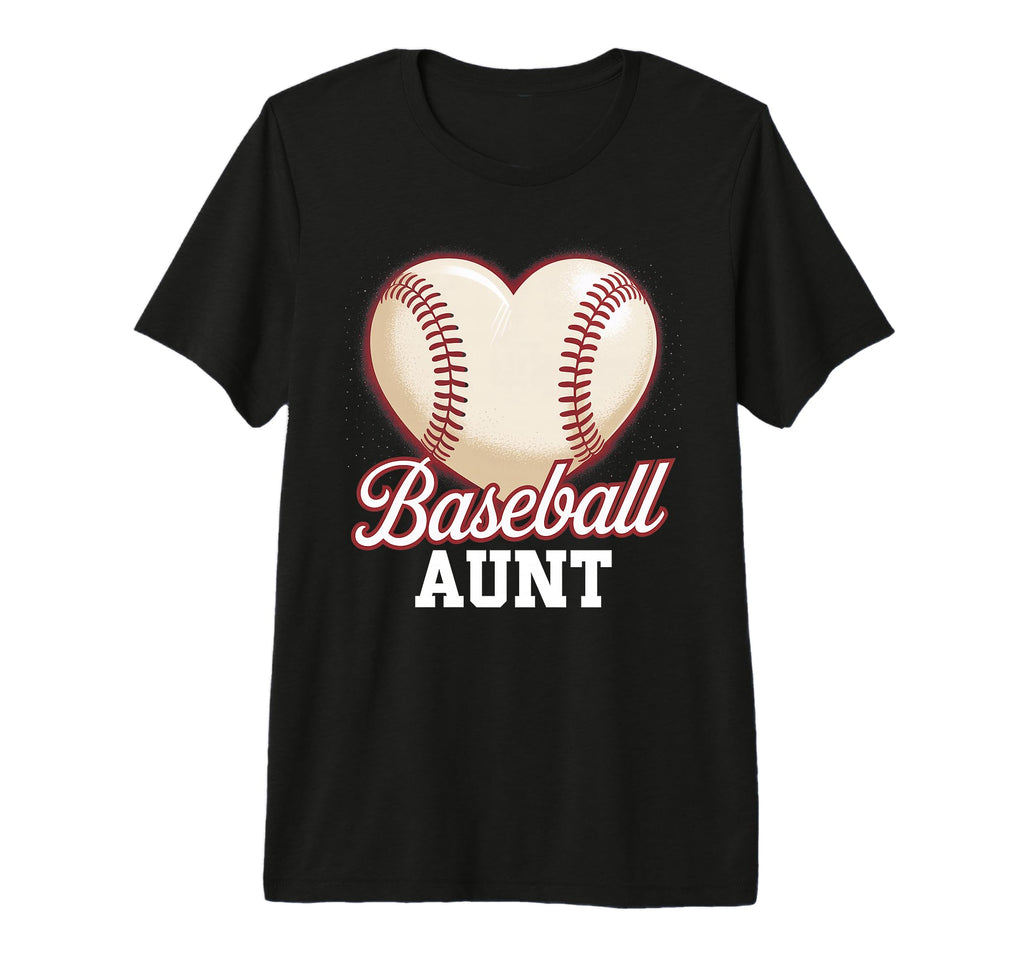 Heart Baseball Aunt Mothers Day Tri Blend T-Shirt - Novelty Apparel Unisex - T-Shirt, Sweatshirt, Hoodie
