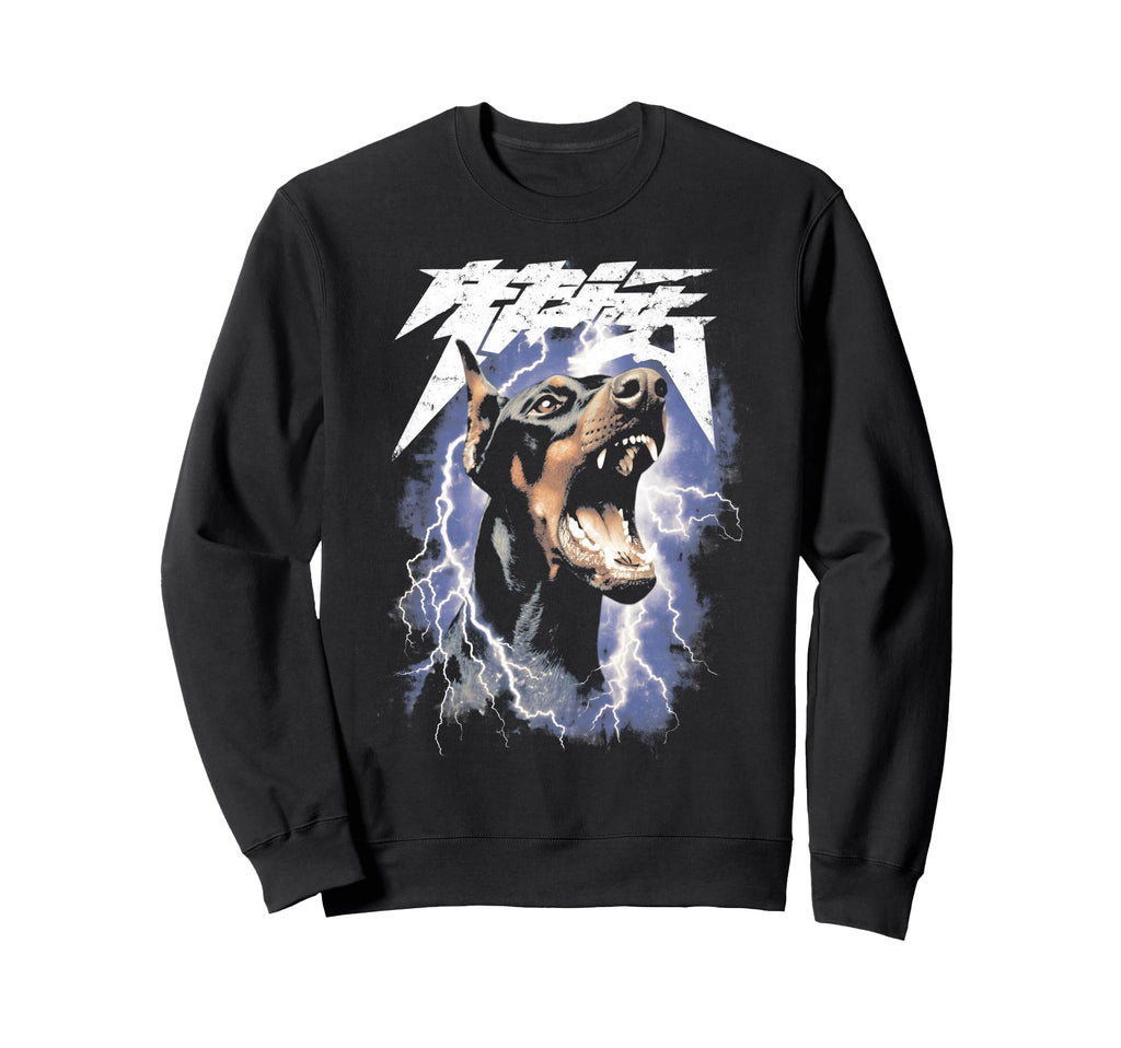 Dobermann Y2K Grunge 90S Dog Sweatshirt - Aesthetic Graphic for Adults - T-Shirt, Sweatshirt, Hoodie