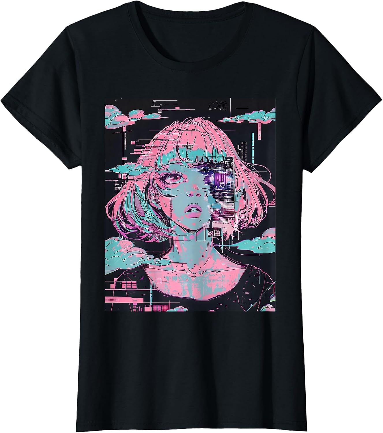 Depressed Clothes Glitchcore Vaporwave Clothing - Adult & Kids T-Shirts, Sweatshirts & Hoodies apparel design preview 1