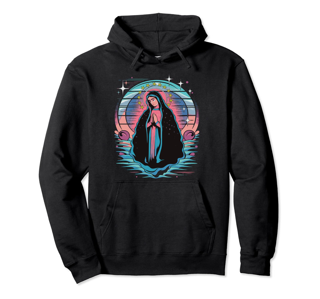 Catholic Gift Outrun Retrowave Hoodie - Aesthetic Graphic for Adults - T-Shirt, Sweatshirt, Hoodie