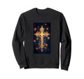 Gothic Cross Grunge Aesthetic Y2K Sweatshirt - Minimalist Print Unisex - T-Shirt, Sweatshirt, Hoodie