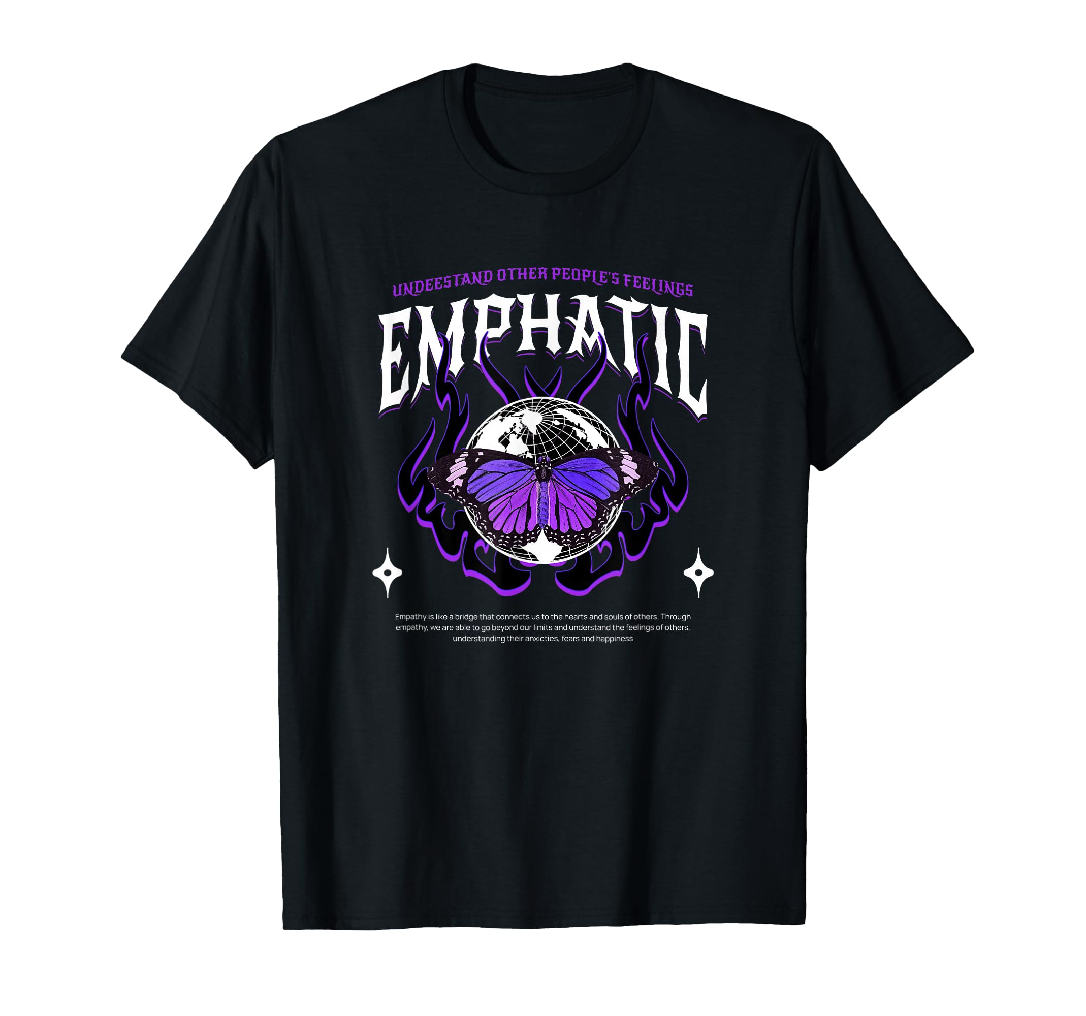 Butterfly Emphatic Y2K Grunge Aesthetic T-Shirt - Graphic Print Men Women - T-Shirt, Sweatshirt, Hoodie