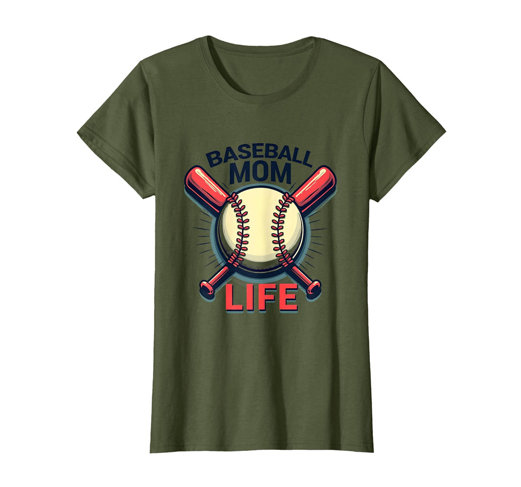 Baseball Mom Life Proud Sports Parent T-Shirt - Graphic Print Men Women - T-Shirt, Sweatshirt, Hoodie