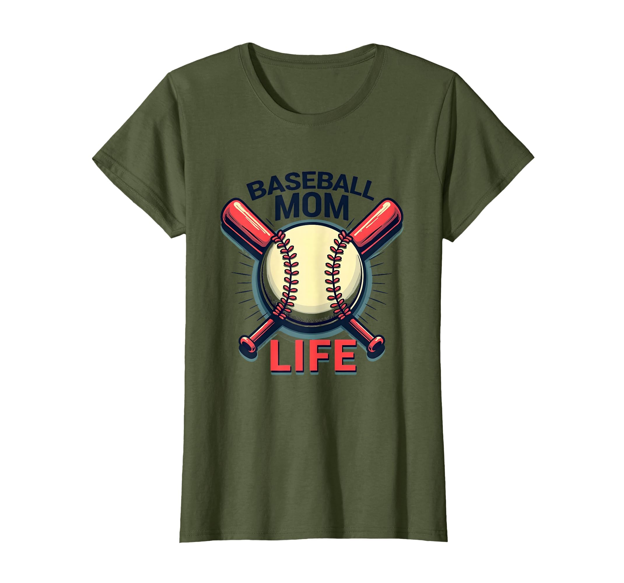 Baseball Mom Life Proud Sports Parent T-Shirt - Graphic Print Men Women - T-Shirt, Sweatshirt, Hoodie