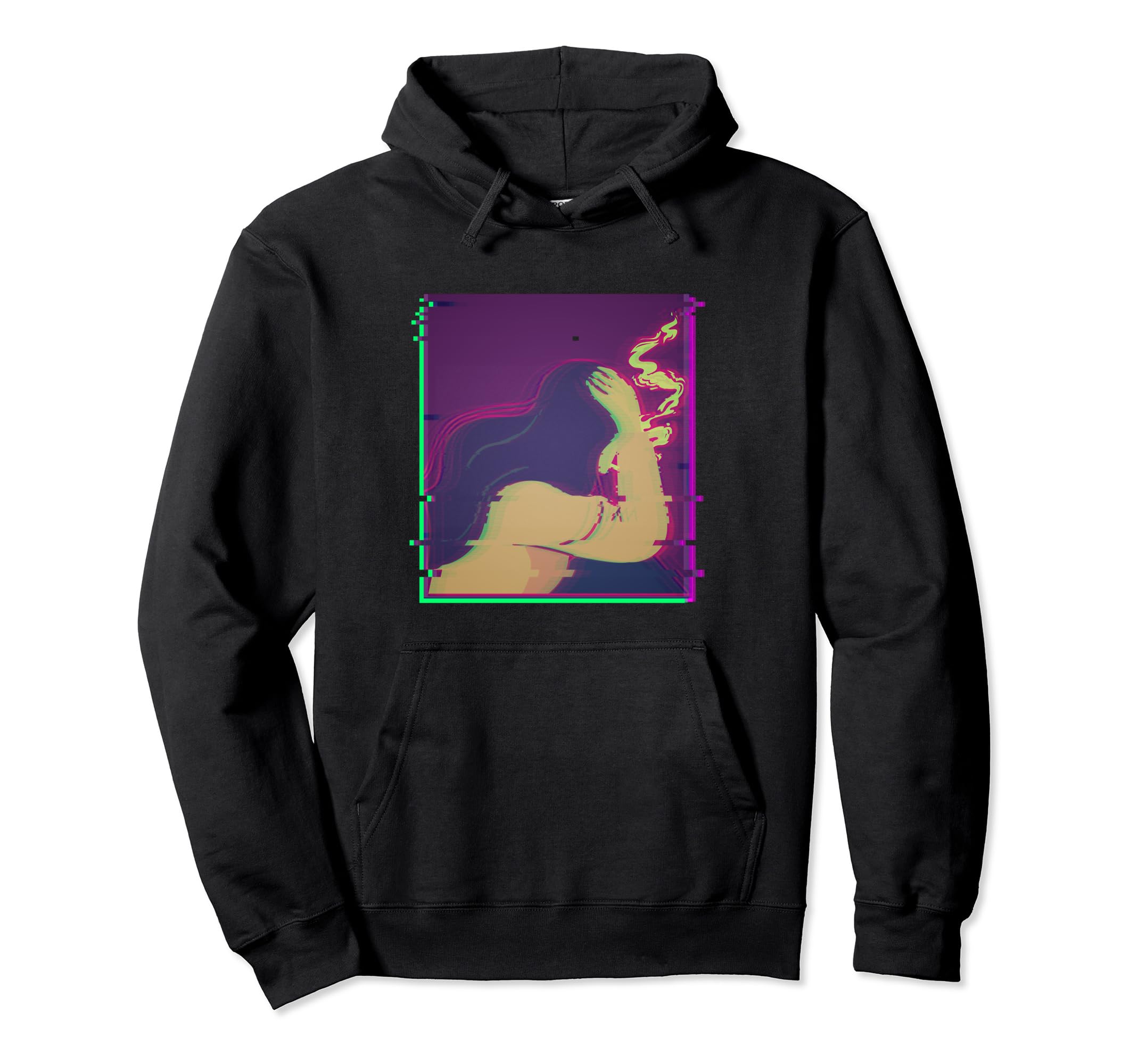 Heatless Antisocial Glitch Aesthetic Hoodie - Trendy Graphic for Adults - T-Shirt, Sweatshirt, Hoodie