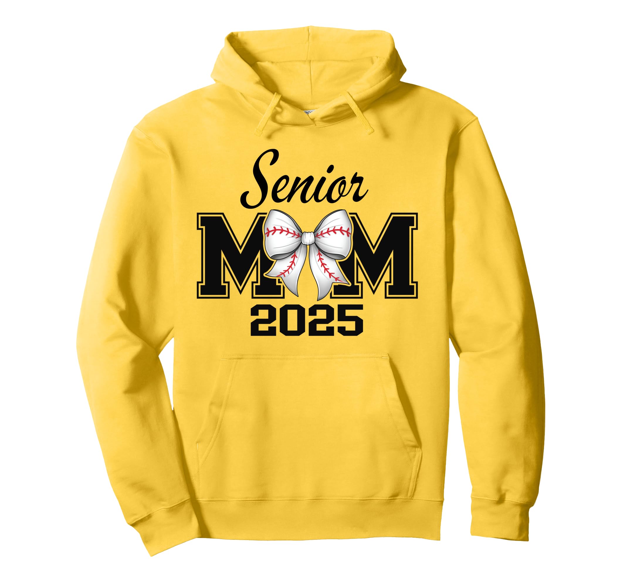 Senior Mom 2025 Baseball Bow Coquette Hoodie - Custom Art Print Men Women - T-Shirt, Sweatshirt, Hoodie
