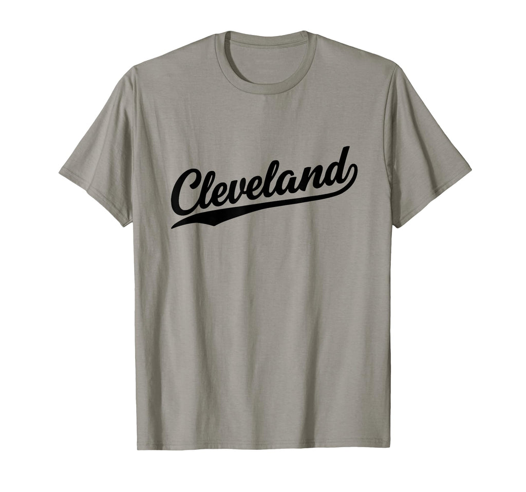 Cleveland Ohio Script 1970S Black Text T-Shirt - Unique Graphic Unisex - T-Shirt, Sweatshirt, Hoodie