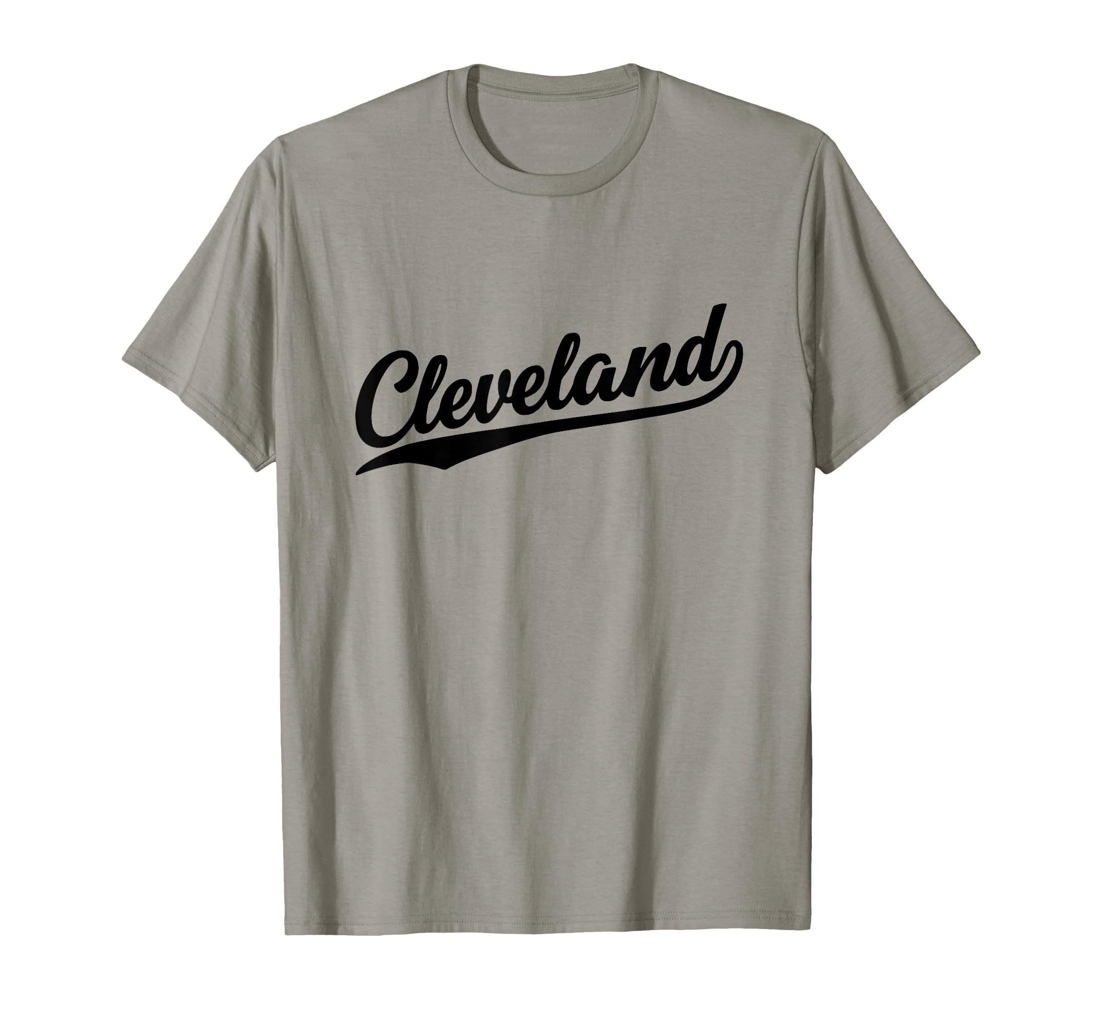 Cleveland Ohio Script 1970S Black Text T-Shirt - Unique Graphic Unisex - T-Shirt, Sweatshirt, Hoodie