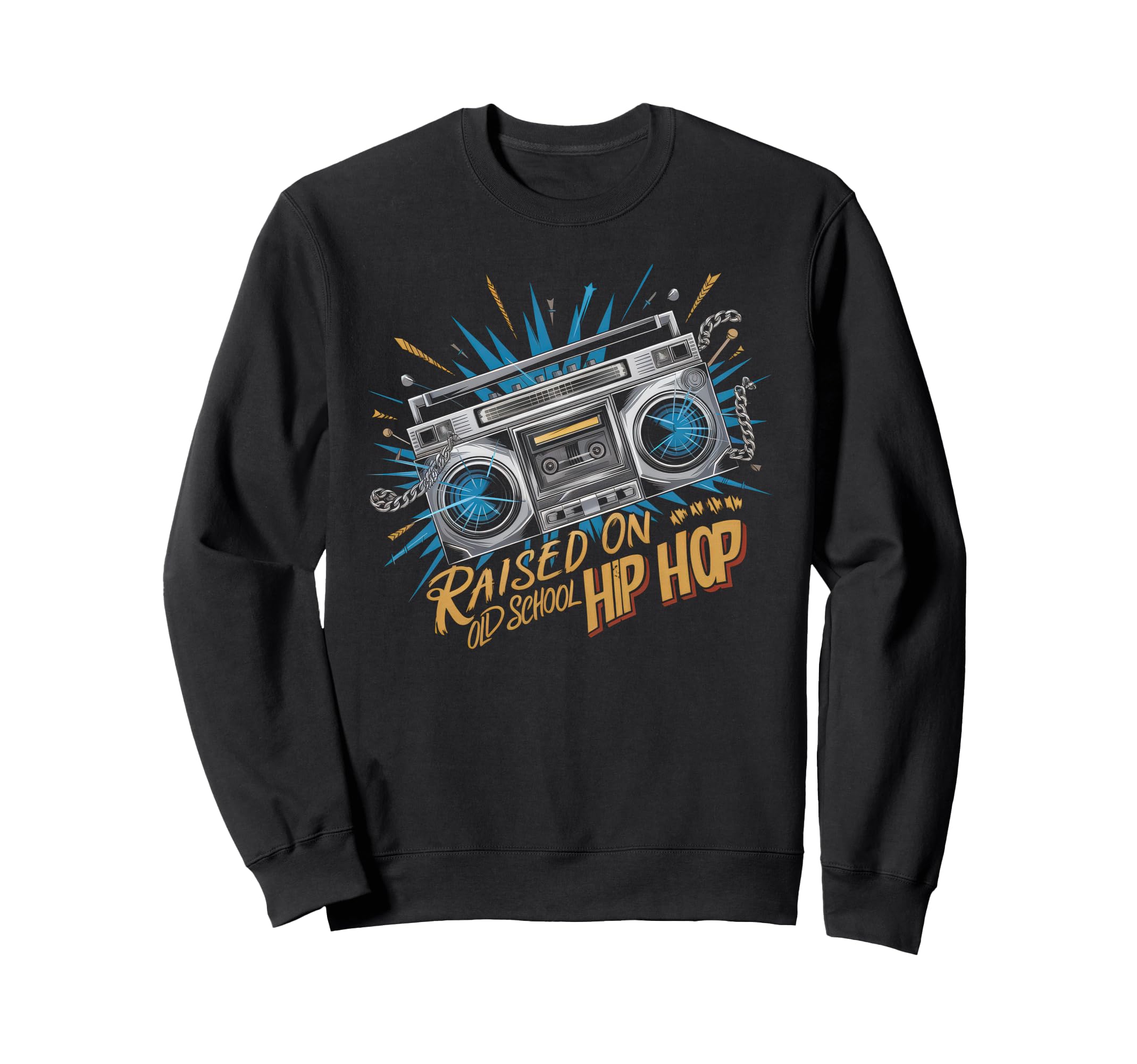 Raised Old School Graffiti Rap Hip Sweatshirt - Novelty Apparel Men Women - T-Shirt, Sweatshirt, Hoodie