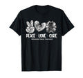 Peace Love Cure Sunflower Melanoma Cancer T-Shirt - Trendy Graphic Unisex - T-Shirt, Sweatshirt, Hoodie