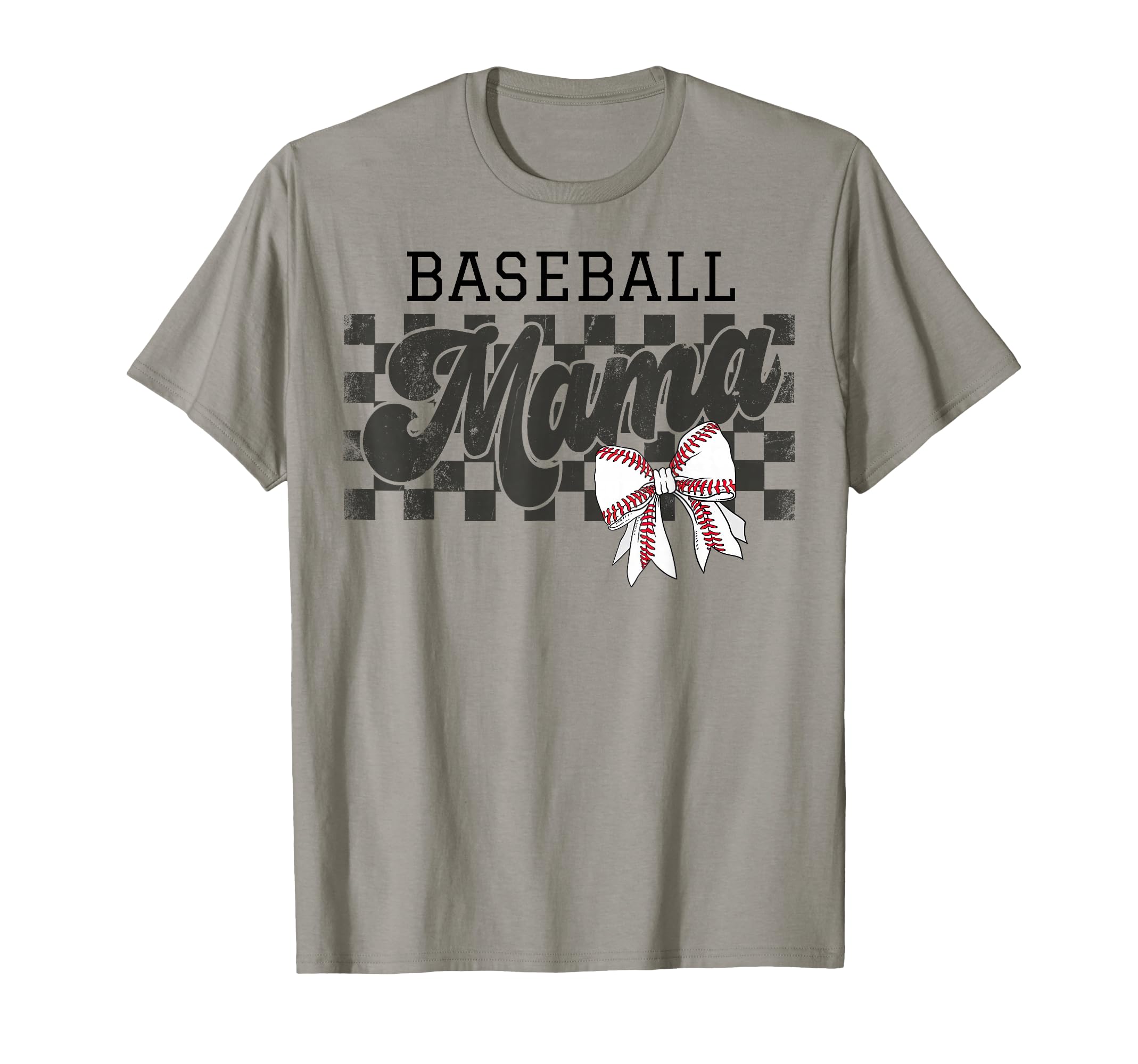 Baseball Mama Checkered Baseball Mom T-Shirt - Trendy Graphic Men Women - T-Shirt, Sweatshirt, Hoodie