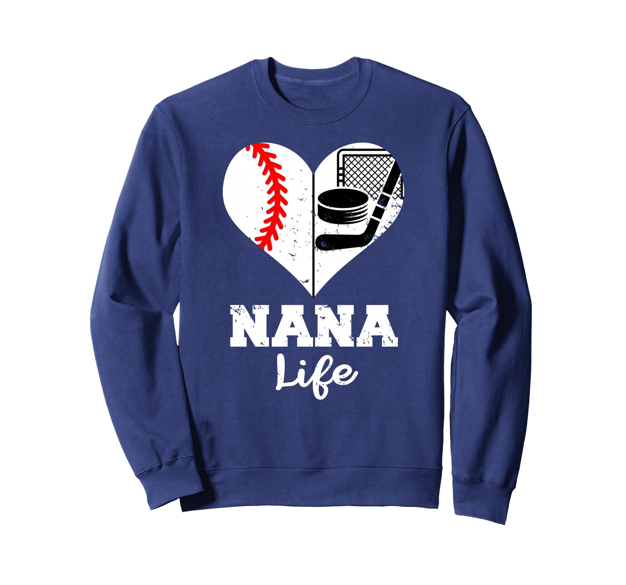 Nana Life Heart Funny Baseball Sweatshirt - Minimalist Print Men Women - T-Shirt, Sweatshirt, Hoodie