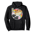 Cats Eating Ramen Kanagawa Wave Kawaii Hoodie - Trendy Graphic Unisex - T-Shirt, Sweatshirt, Hoodie