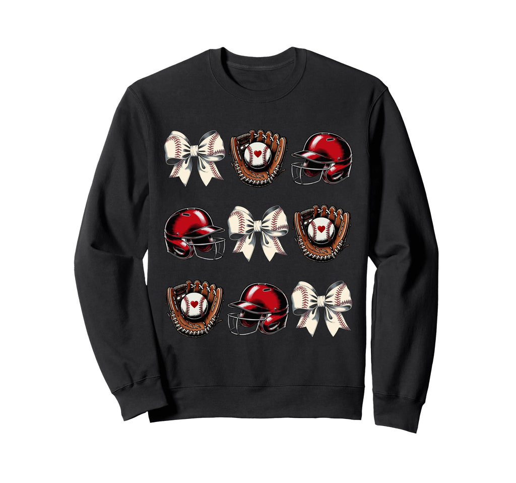 Baseball Mom Coquette Mothers Day Sweatshirt - Trendy Graphic for Adults - T-Shirt, Sweatshirt, Hoodie