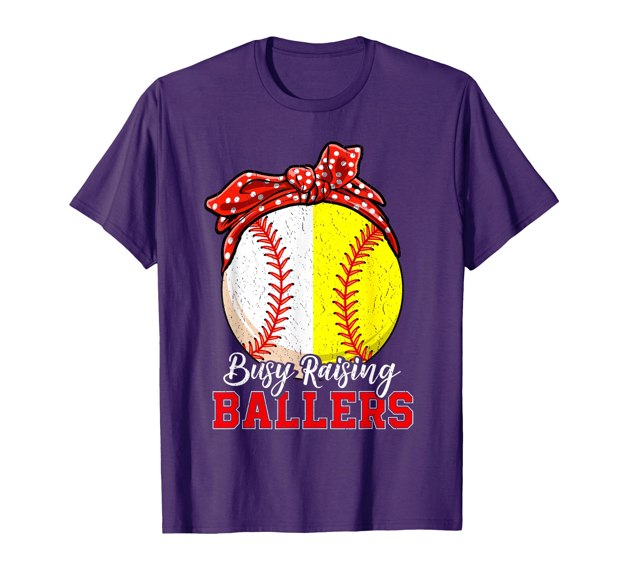 Busy Raising Ballers Softball T-Shirt - Custom Art Print for Adults - T-Shirt, Sweatshirt, Hoodie