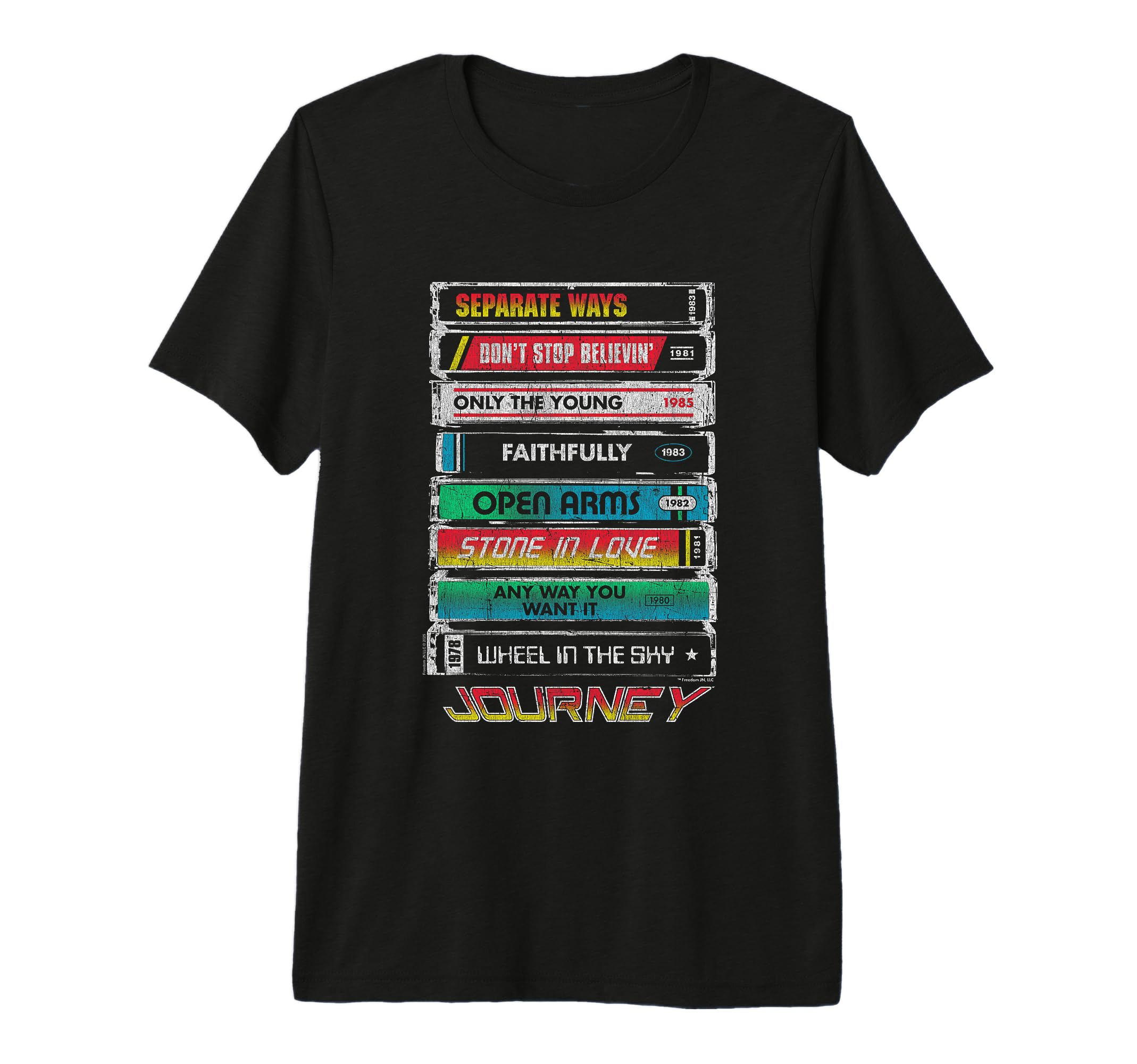 Journey Iconic Tape Deck Hits Chest T-Shirt - Minimalist Print for Adults - T-Shirt, Sweatshirt, Hoodie