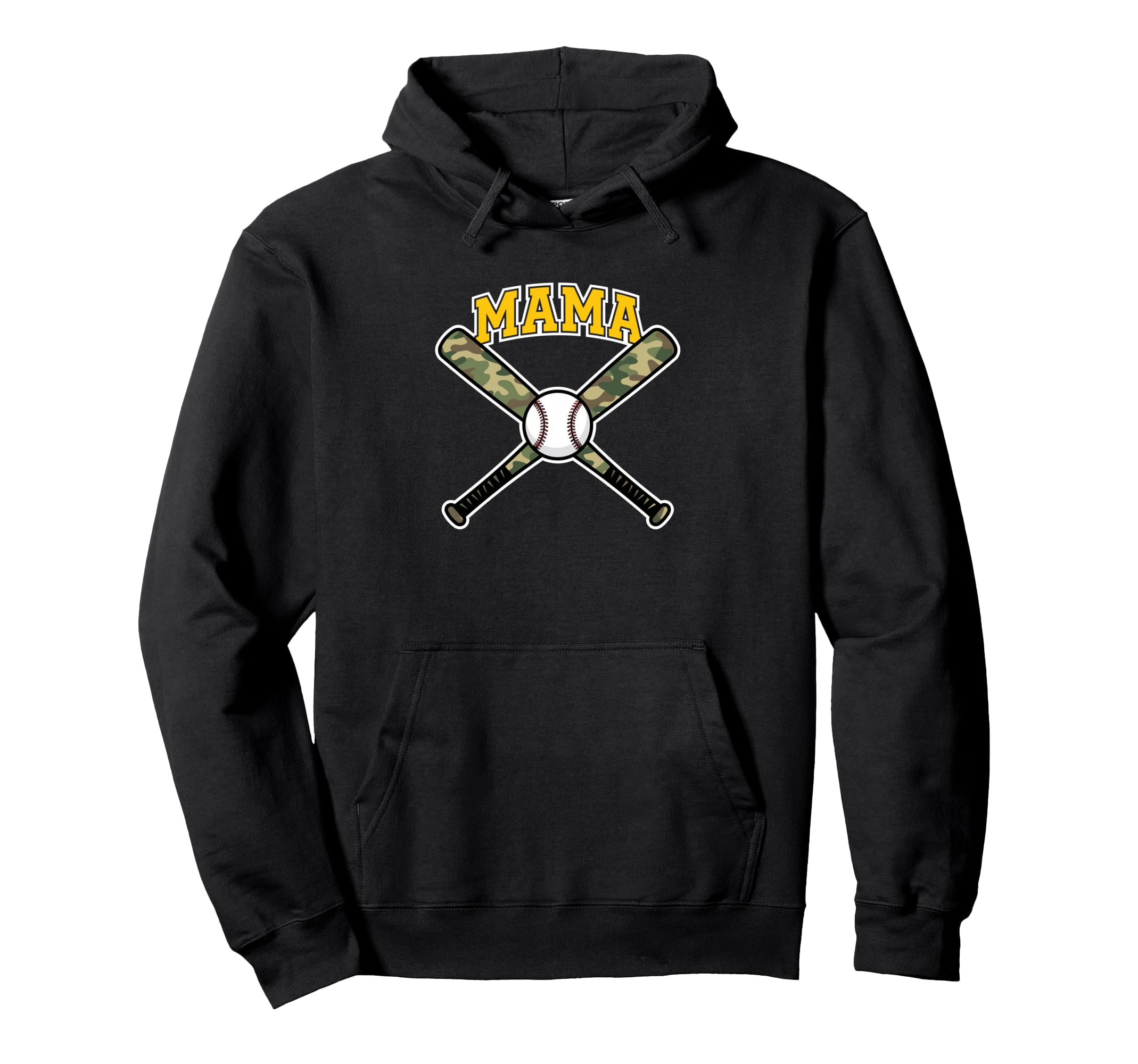 Mama Camo Baseball Mom Softball Bleacher Hoodie - Graphic Print Men Women - T-Shirt, Sweatshirt, Hoodie