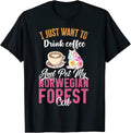 Funny Norwegian Forest Cat Coffee Lovers Merch - Adult & Kids T-Shirts, Sweatshirts & Hoodies apparel design preview 1