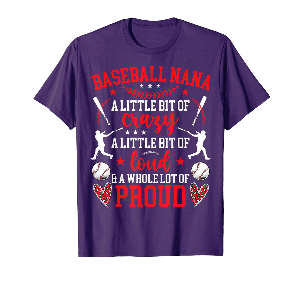 Baseball Nana Proud Nana Baseball T-Shirt - Minimalist Print Men Women - T-Shirt, Sweatshirt, Hoodie