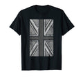 Union Jack Distressed Flag Grey Proud T-Shirt - Unique Graphic for Adults - T-Shirt, Sweatshirt, Hoodie