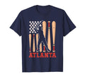 Atlanta American Flag Distressed T-Shirt - Aesthetic Graphic for Adults - T-Shirt, Sweatshirt, Hoodie