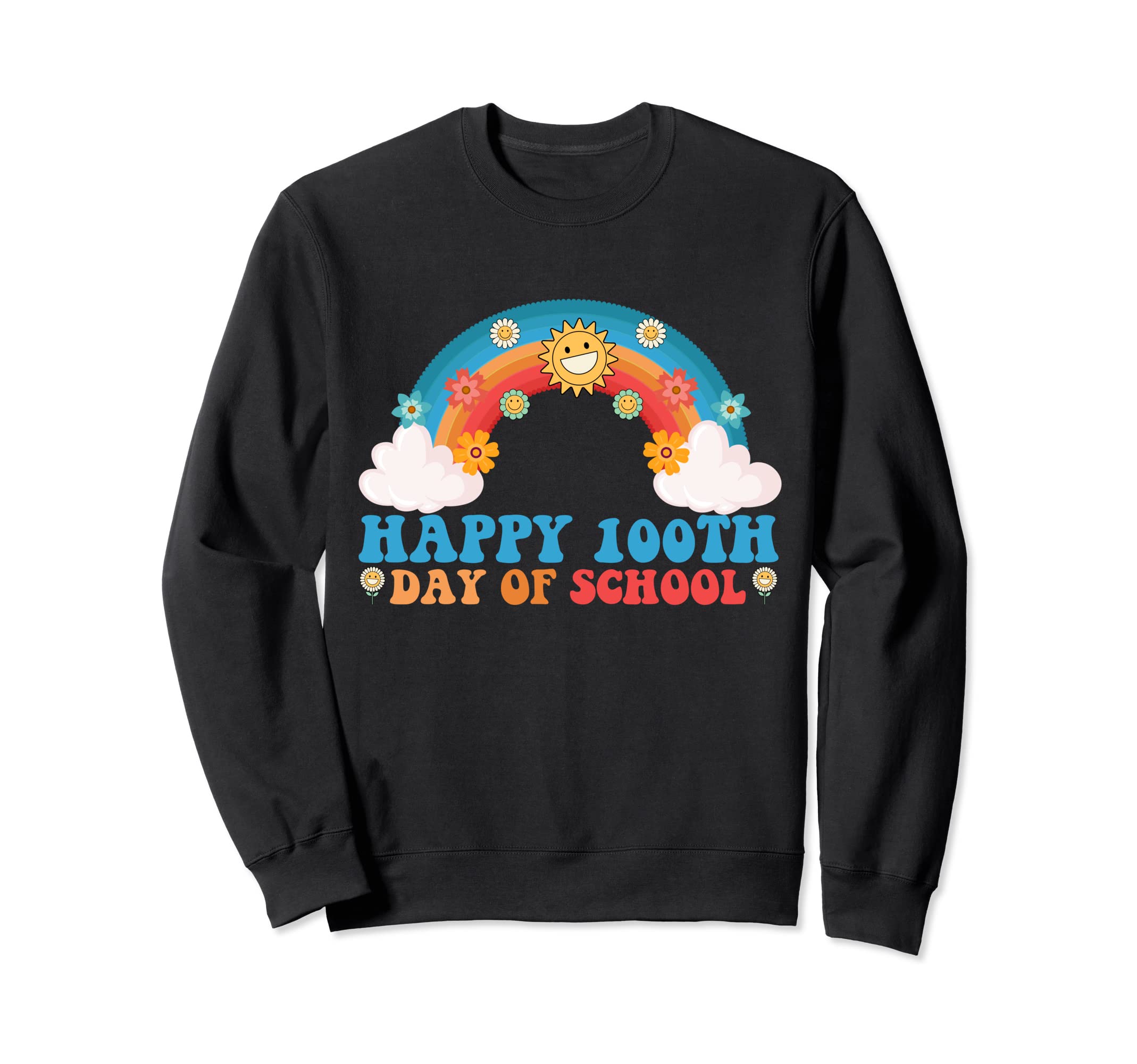 Groovy 100Th Day School 100 Days Sweatshirt - Minimalist Print for Adults - T-Shirt, Sweatshirt, Hoodie
