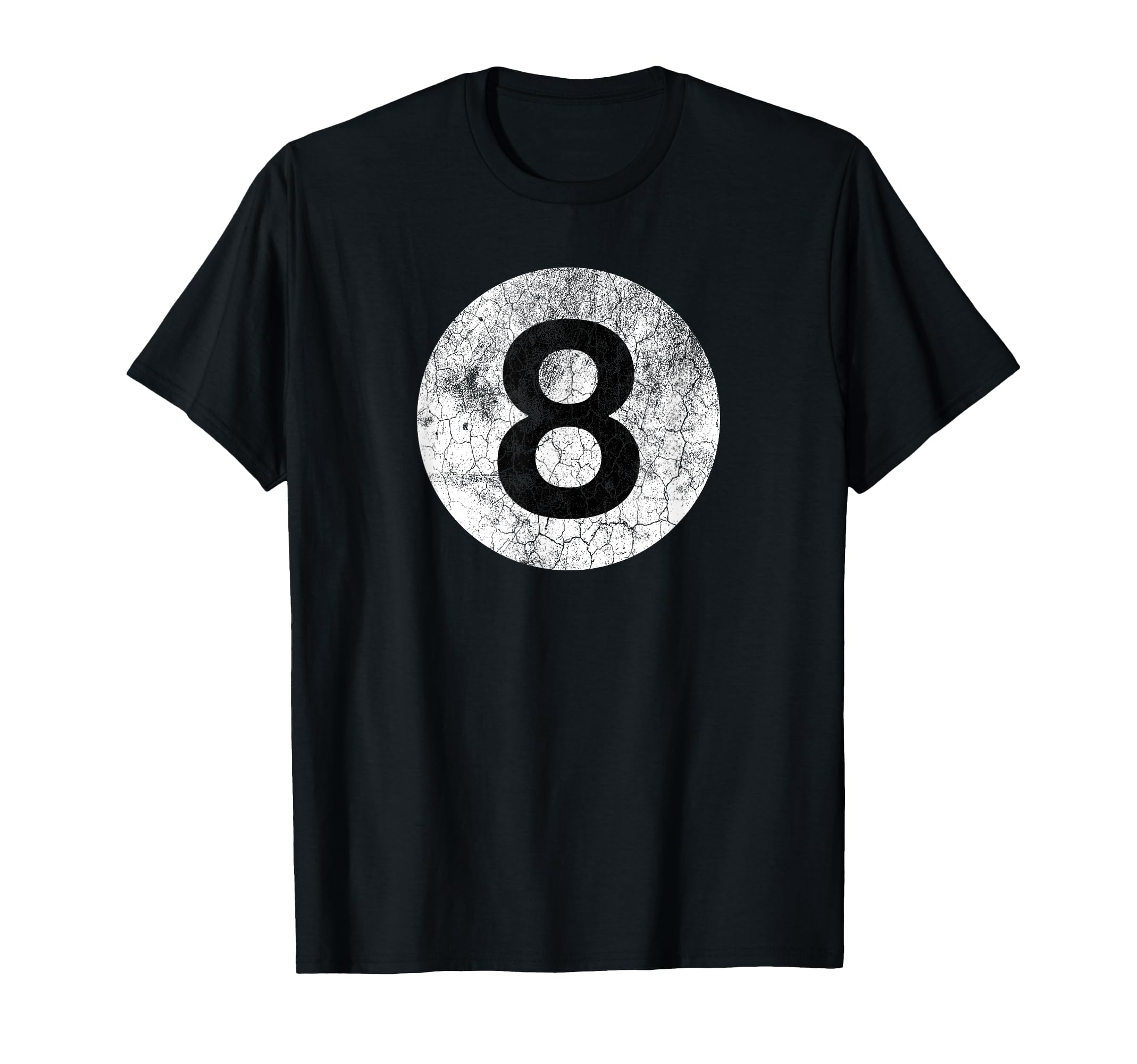 8 Ball Billiards Distressed Costume T-Shirt - Fun Novelty Design Men Women - T-Shirt, Sweatshirt, Hoodie