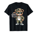 Camouflage Rapper Teddy Bear Camo 80S T-Shirt - Graphic Print for Adults - T-Shirt, Sweatshirt, Hoodie