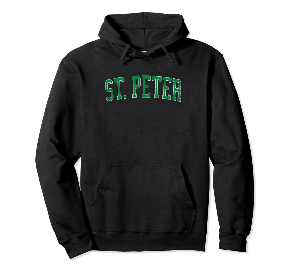 St Peter Mn Distressed Green Varsity Hoodie - Minimalist Print Men Women - T-Shirt, Sweatshirt, Hoodie