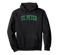 St Peter Mn Distressed Green Varsity Hoodie - Minimalist Print Men Women - T-Shirt, Sweatshirt, Hoodie