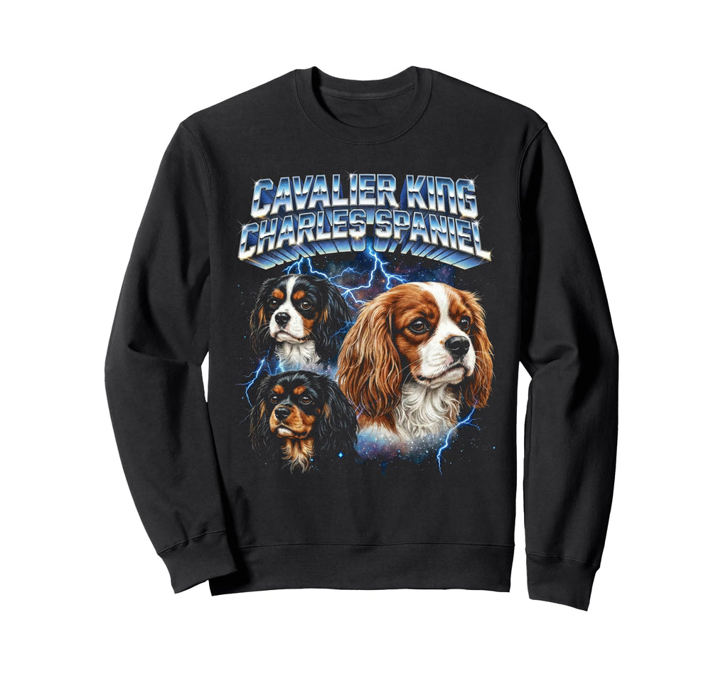 Cavalier King Charles Spaniel 80S Dog Sweatshirt - Graphic Print Unisex - T-Shirt, Sweatshirt, Hoodie