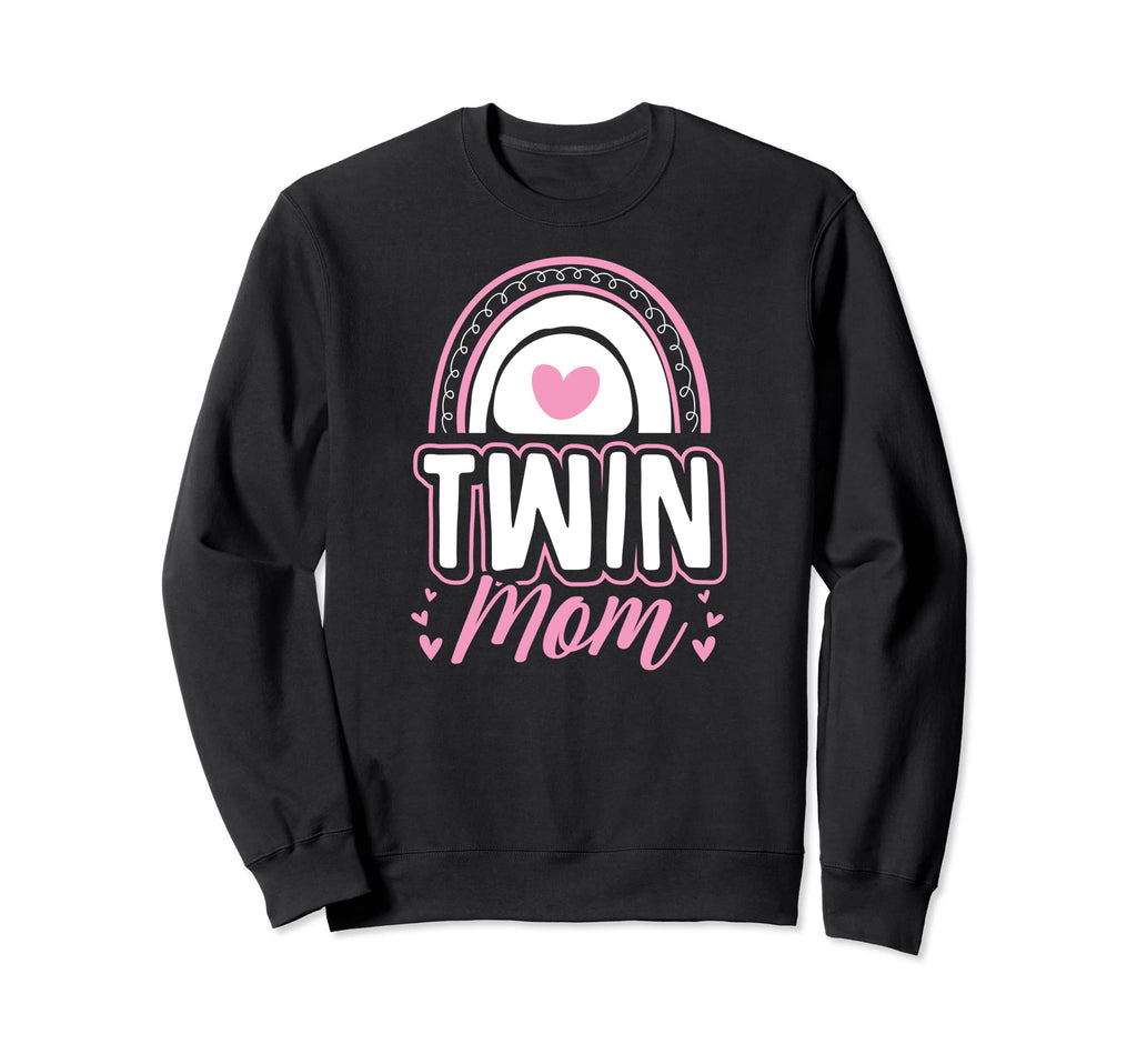 Twin Mom Love Heart Bohemian Sweatshirt - Casual Everyday Wear Men Women - T-Shirt, Sweatshirt, Hoodie
