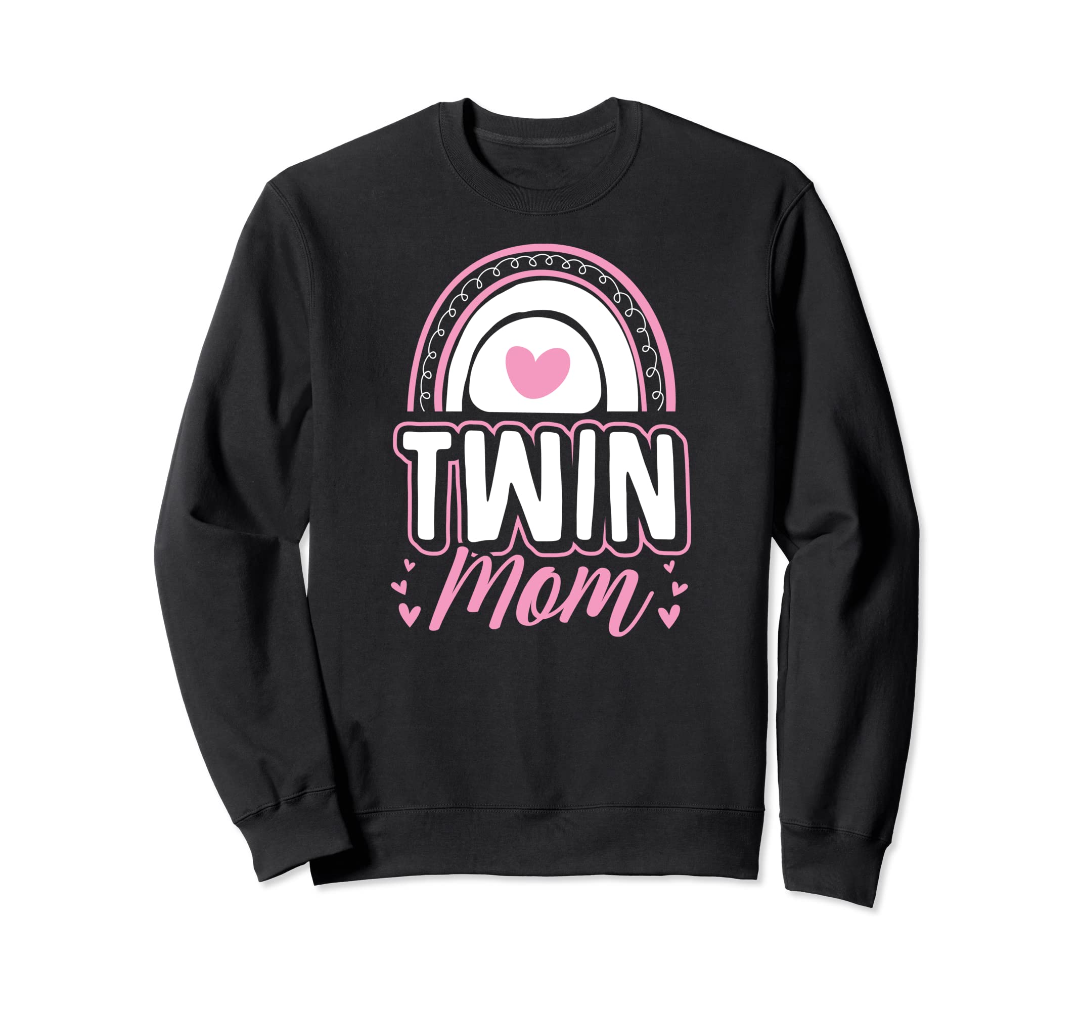 Twin Mom Love Heart Bohemian Sweatshirt - Casual Everyday Wear Men Women - T-Shirt, Sweatshirt, Hoodie