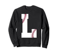 L Baseball Initial Personalized Sweatshirt - Custom Art Print Men Women - T-Shirt, Sweatshirt, Hoodie