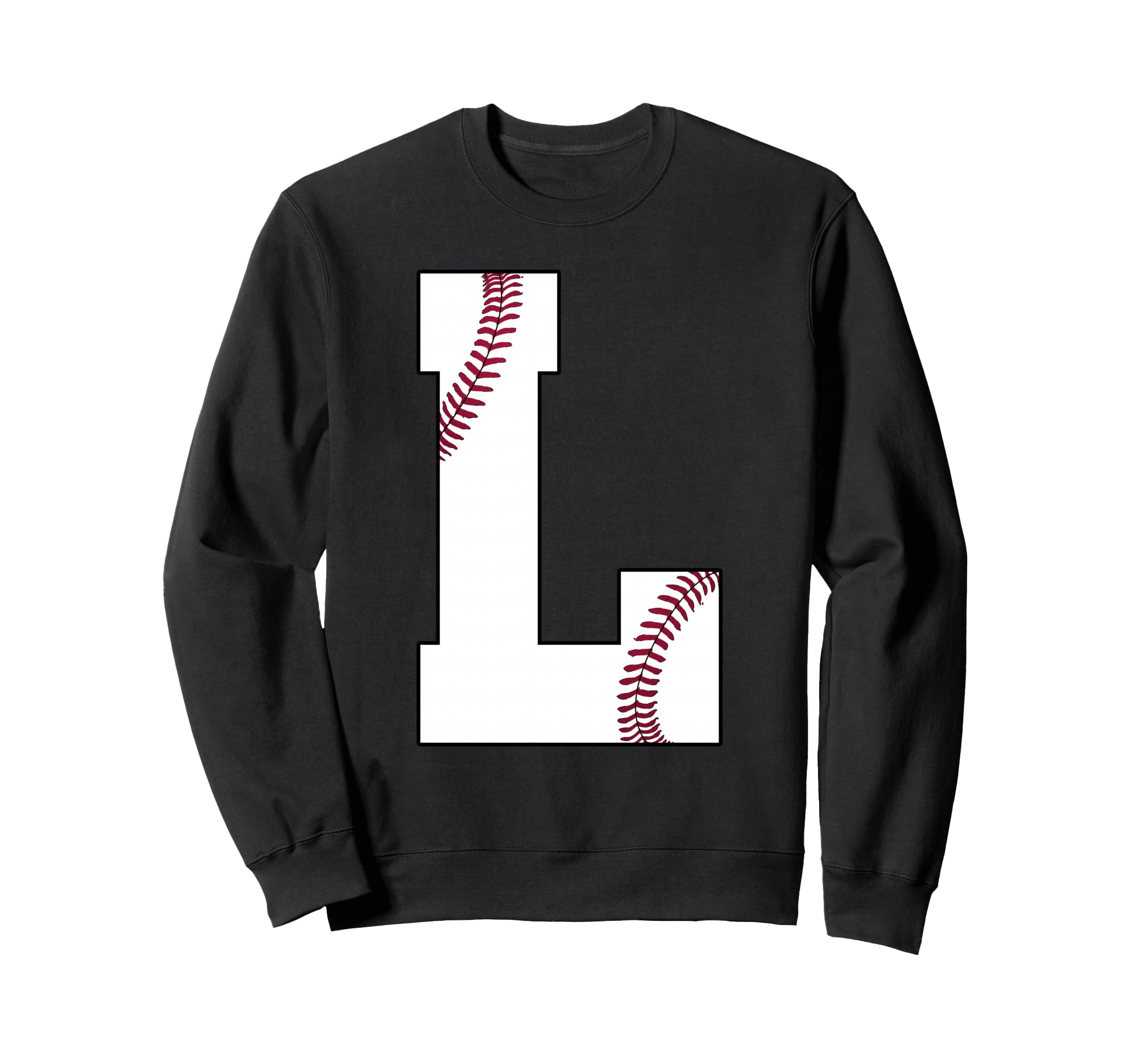 L Baseball Initial Personalized Sweatshirt - Custom Art Print Men Women - T-Shirt, Sweatshirt, Hoodie