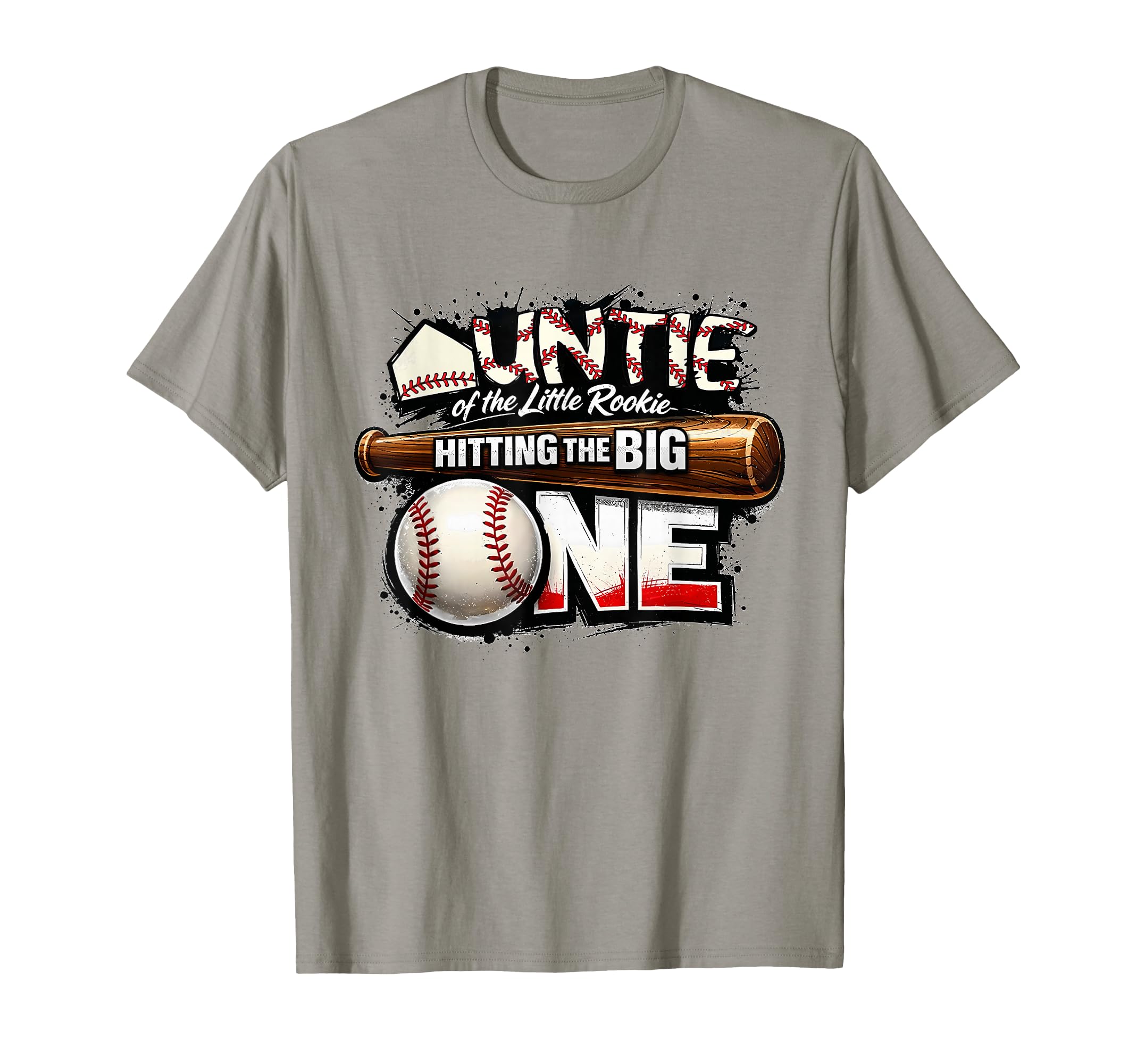 Aunt Auntie Lil Rookie Baseball 1St T-Shirt - Trendy Graphic for Adults - T-Shirt, Sweatshirt, Hoodie
