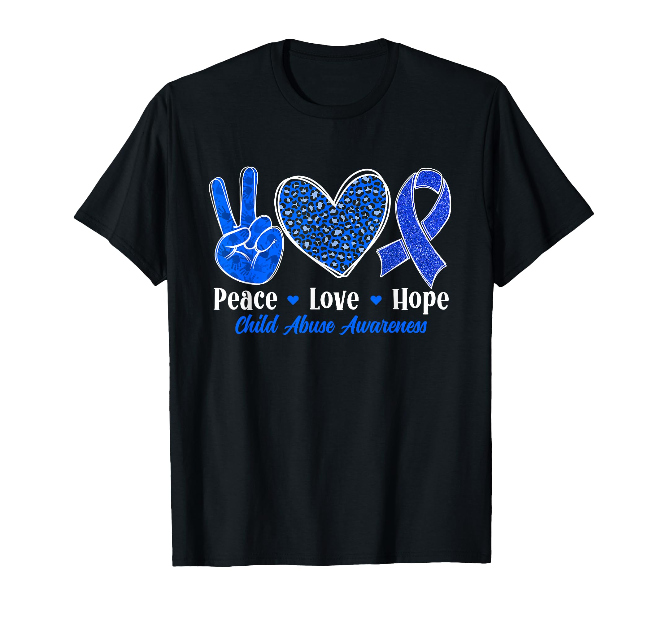 Peace Love Hope Child Abuse Prevention T-Shirt - Aesthetic Graphic Unisex - T-Shirt, Sweatshirt, Hoodie